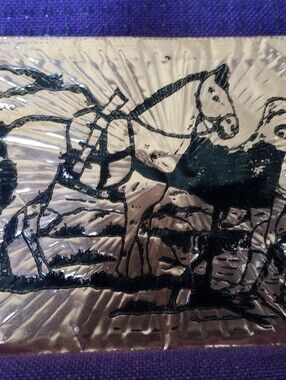 Copper Key Silver and Black Equestrian Wall Accent